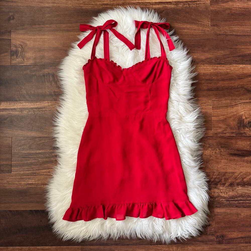 Reformation Christine Dress in Red Size 4